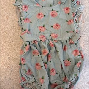 Floral Ruffle Baby Romper angel dear